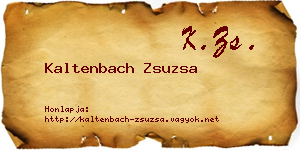 Kaltenbach Zsuzsa névjegykártya