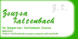 zsuzsa kaltenbach business card